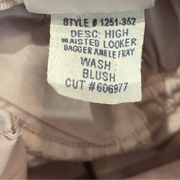 Mother Jeans High-Waisted Looker Dagger Ankle Fray Blush Women's 25 Light Pink - Picture 8 of 16